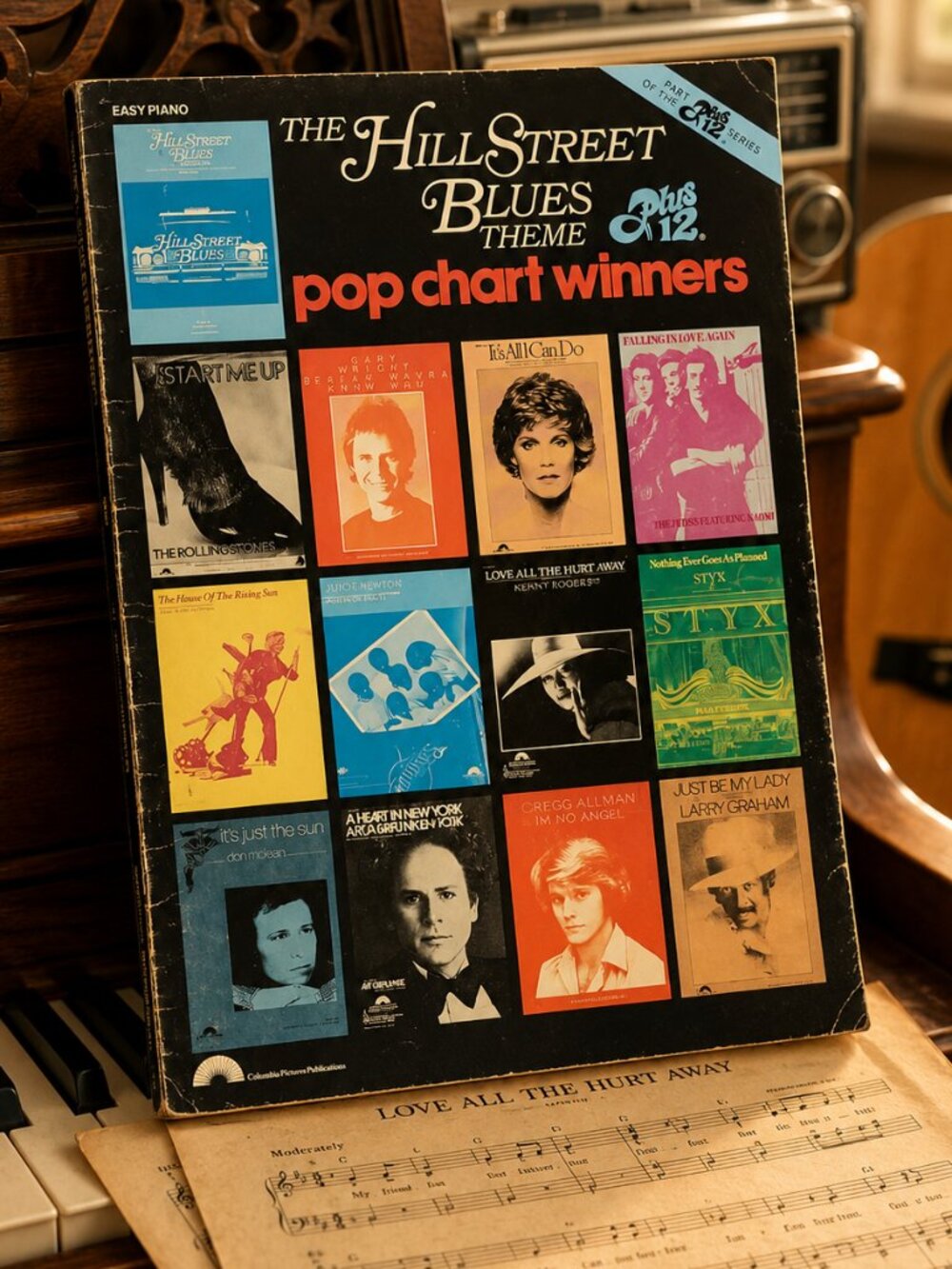 Vintage 1982 Hill Street Blues Theme Easy Piano Songbook Plus 12 Pop Hits